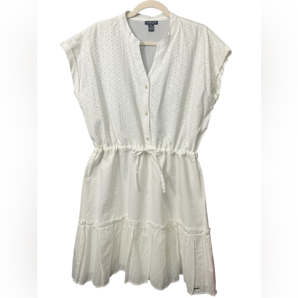 U.S Polo Assn eyelet white dress size XL